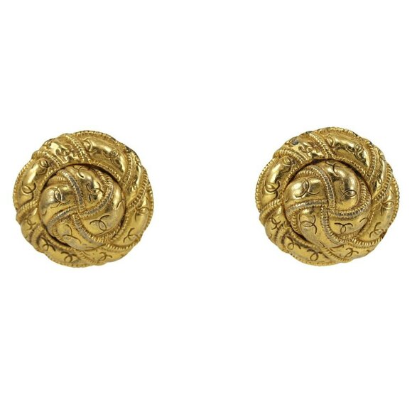 CHANEL Gold Earrings - Picture 1 of 9